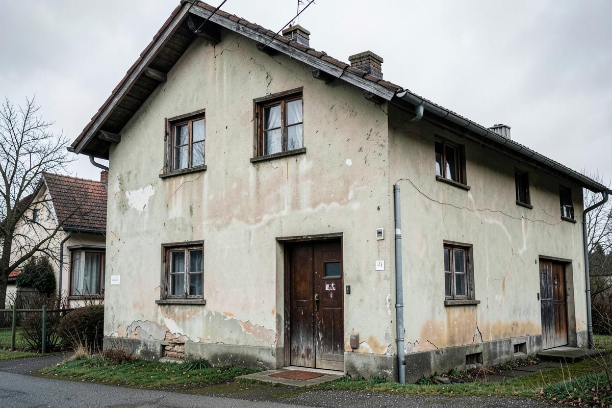 Einfamilienhaus, 14 Fenster in Pratteln vor der Fenstersanierung